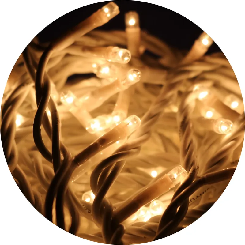 Lampki Choinkowe 240 LED Typu Ryź Z Programatorem Ciepłe - Białe