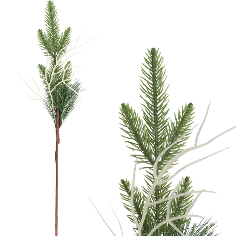 Gałązka Ozdobna Święta Stroik Boże Narodzenie Gałązki Sztuczne Świerk 47 cm