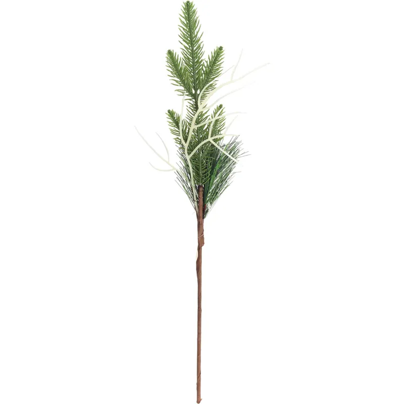 Gałązka Ozdobna Święta Stroik Boże Narodzenie Gałązki Sztuczne Świerk 47 cm