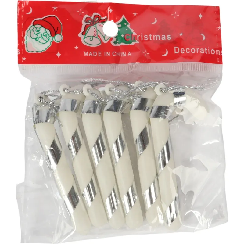 Świąteczne Zawieszki Na Choinkę Laski Cukrowe 6 szt