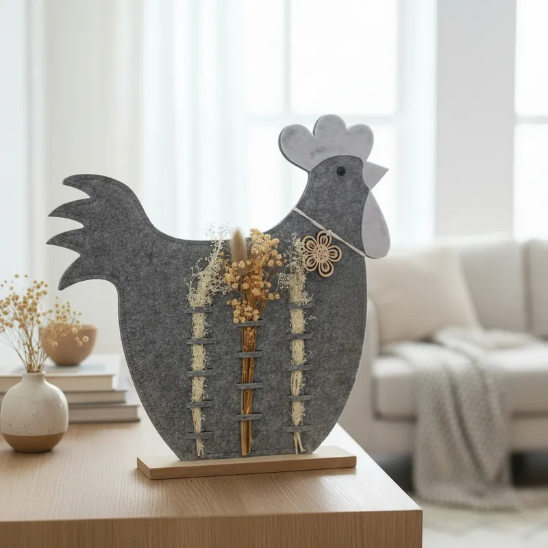 Figurka KURA Filcowa Dekoracja Wiosenna Na WIELKANOC 30cm