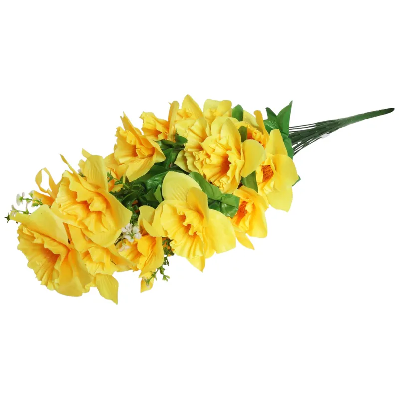 Bukiet 28 Żonkili Z Paprotką 60 cm