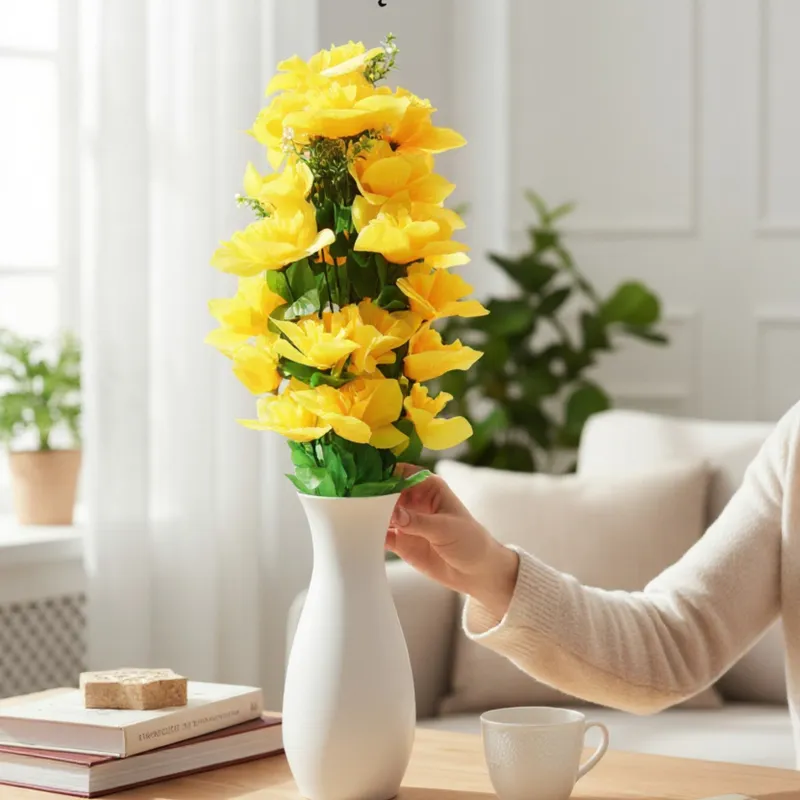Bukiet 28 Żonkili Z Paprotką 60 cm