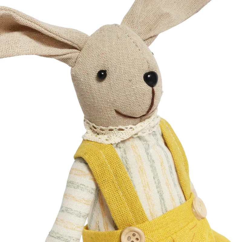 Zając Siedzący Ozdoba Wielkanocna Figurka W Żółtych Spodniach 30 cm