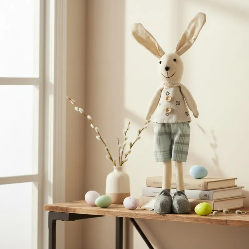 Zając W Spodniach Ozdoba Wielkanocna Figurka 44cm