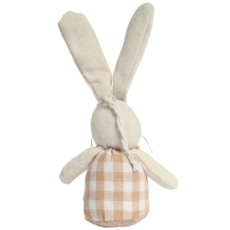 Zając STOJĄCY Lniany Ozdoba Wielkanocna Figurka 20 cm CH