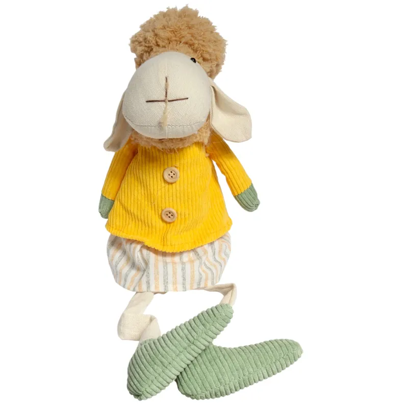 Baranek Siedzący Ozdoba Wielkanocna Figurka W Żółtej Sukience 48 cm