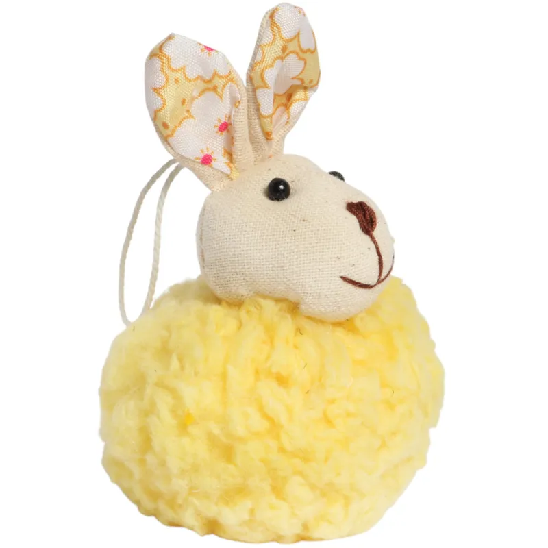 Zając Pluszowy Zawieszka Ozdoba Wielkanocna Figurka 11 cm - Żółta