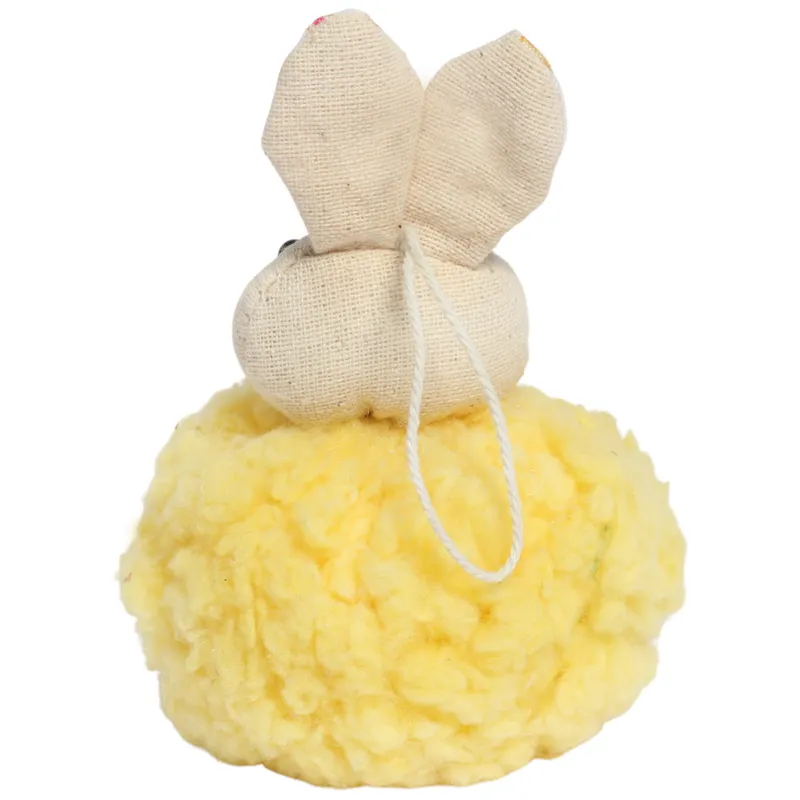 Zając Pluszowy Zawieszka Ozdoba Wielkanocna Figurka 11 cm - Żółta