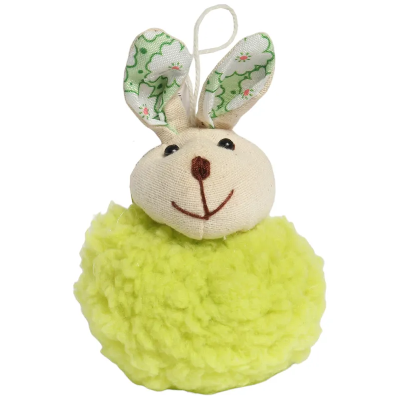Zając Pluszowy Zawieszka Ozdoba Wielkanocna Figurka 11 cm - Zielona