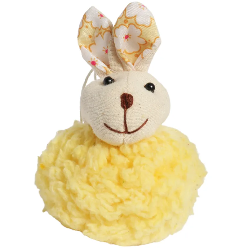 Zając Pluszowy Zawieszka Ozdoba Wielkanocna Figurka 11 cm - Żółta