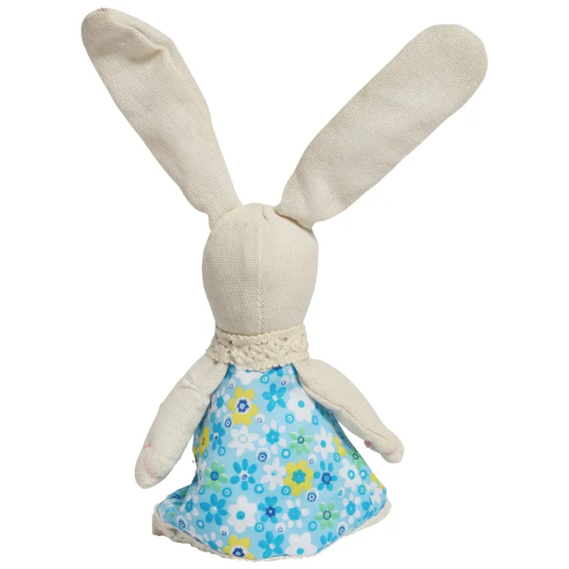 Zając Siedzący Ozdoba Wielkanocna Figurka W Niebieskiej Sukience 40 cm