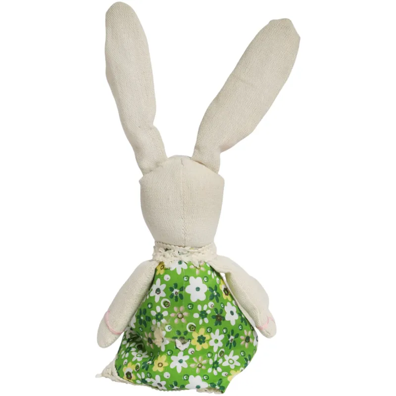 Zając Siedzący Ozdoba Wielkanocna Figurka W Zielonej Sukience 40 cm
