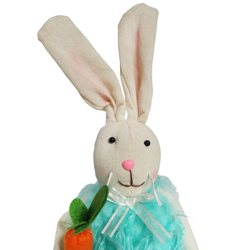 Zając Futrzany Z Marchewką Ozdoba Wielkanocna Figurka 50 cm