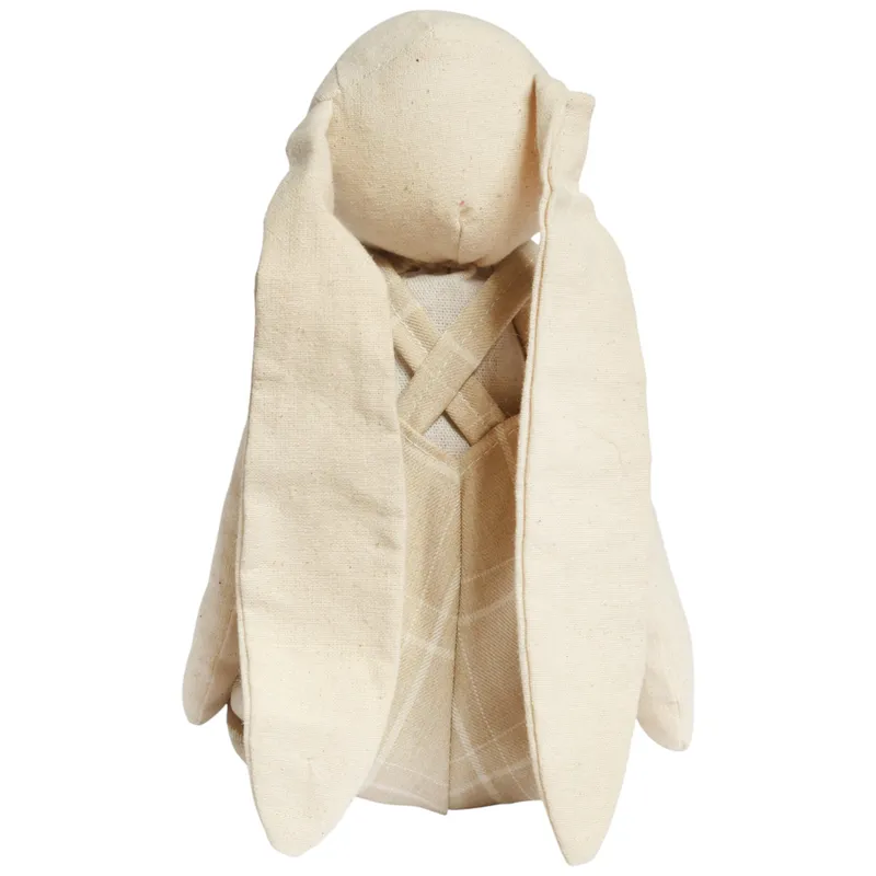 Zając Siedzący Ozdoba Wielkanocna Figurka W Sukience W Kratę 48 cm II