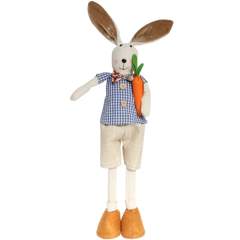 Zając W Spodniach Z Marchewką Ozdoba Wielkanocna Figurka 60 cm