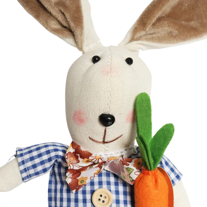 Zając W Spodniach Z Marchewką Ozdoba Wielkanocna Figurka 60 cm