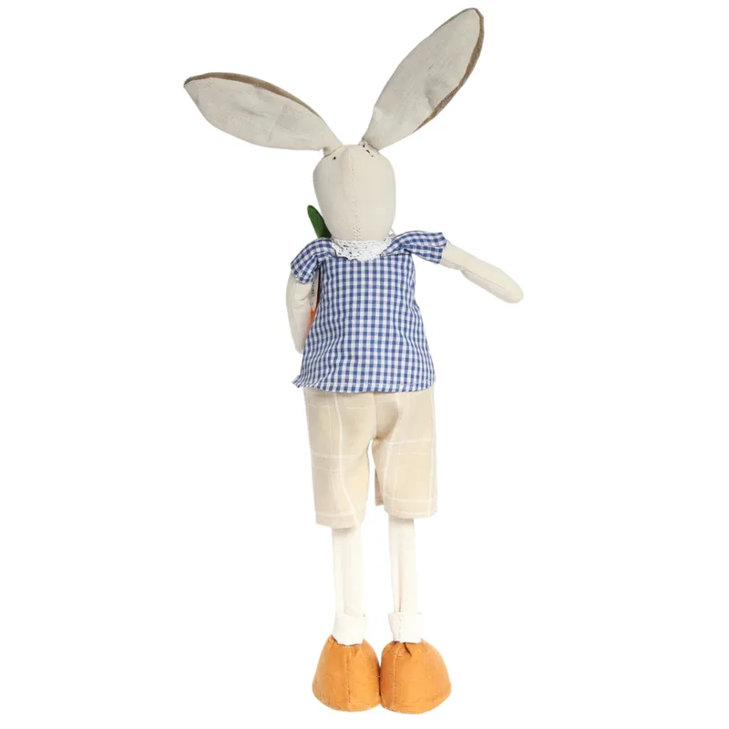 Zając W Spodniach Z Marchewką Ozdoba Wielkanocna Figurka 60 cm