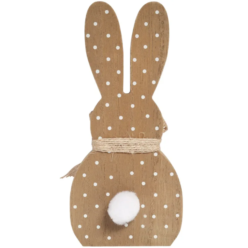 Zajączek Zając Drewniany Królik Wielkanocny W Kropki 17 cm