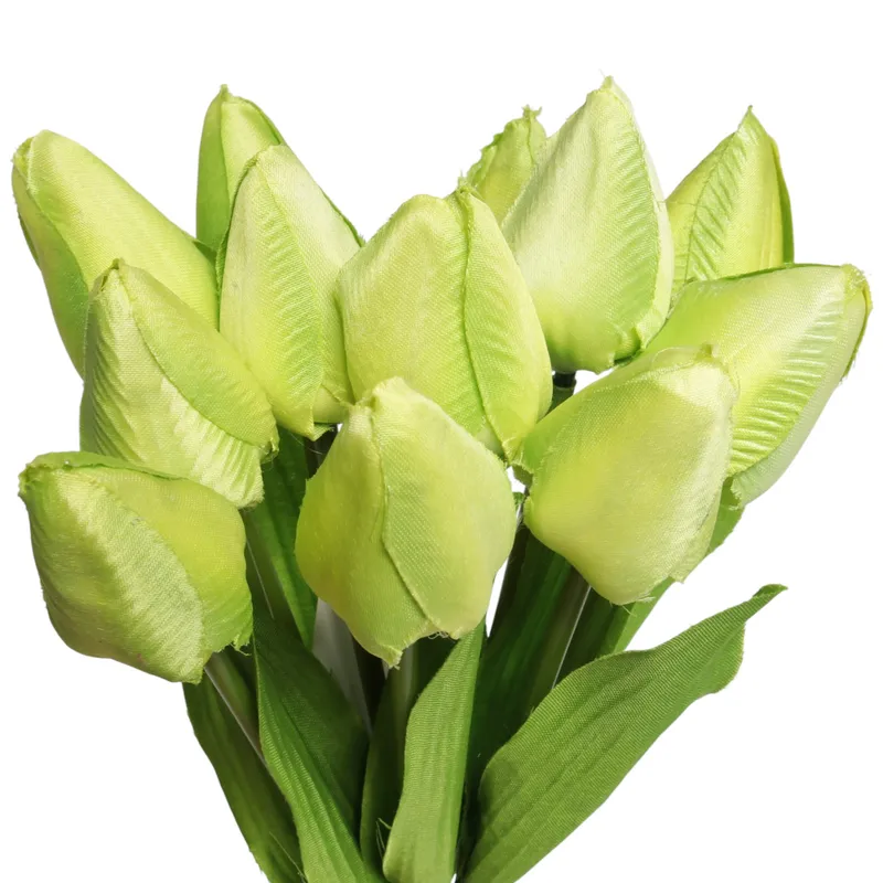 Bukiet 12 TULIPANÓW W PĘCZKU Z RAFIĄ 32 cm Jasno - Różowe