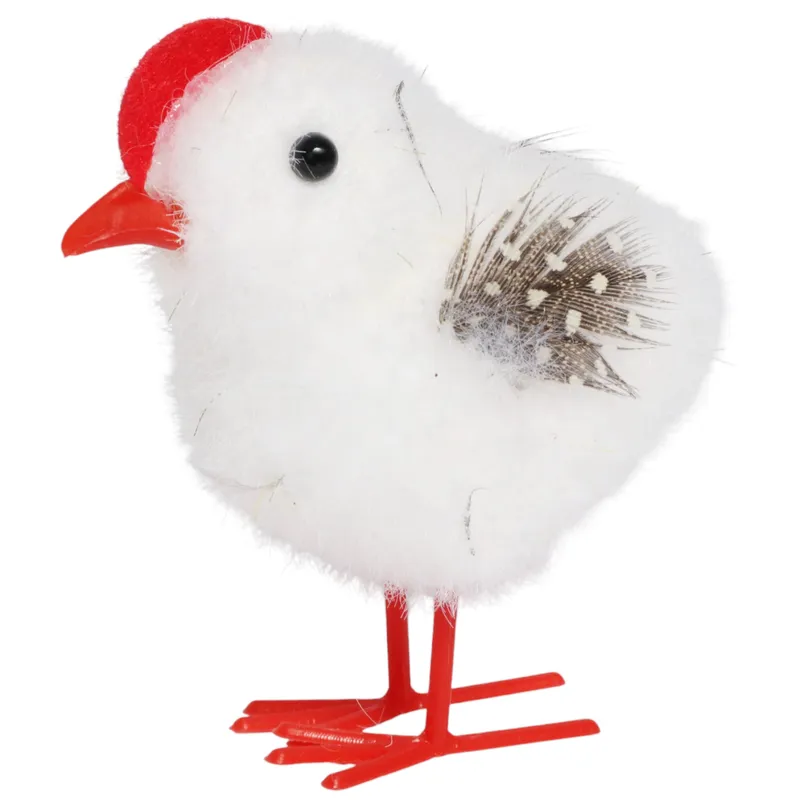 Kurczak 8cm Kurczaczek Wielkanocny Biało Brązowy Kaczuszka Kurka