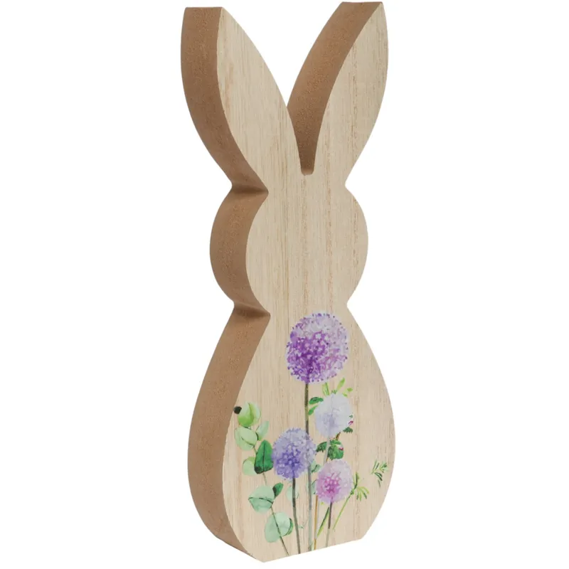 Zajączek Zając Drewniany Królik Wielkanocny Z Dekoracją 20 cm