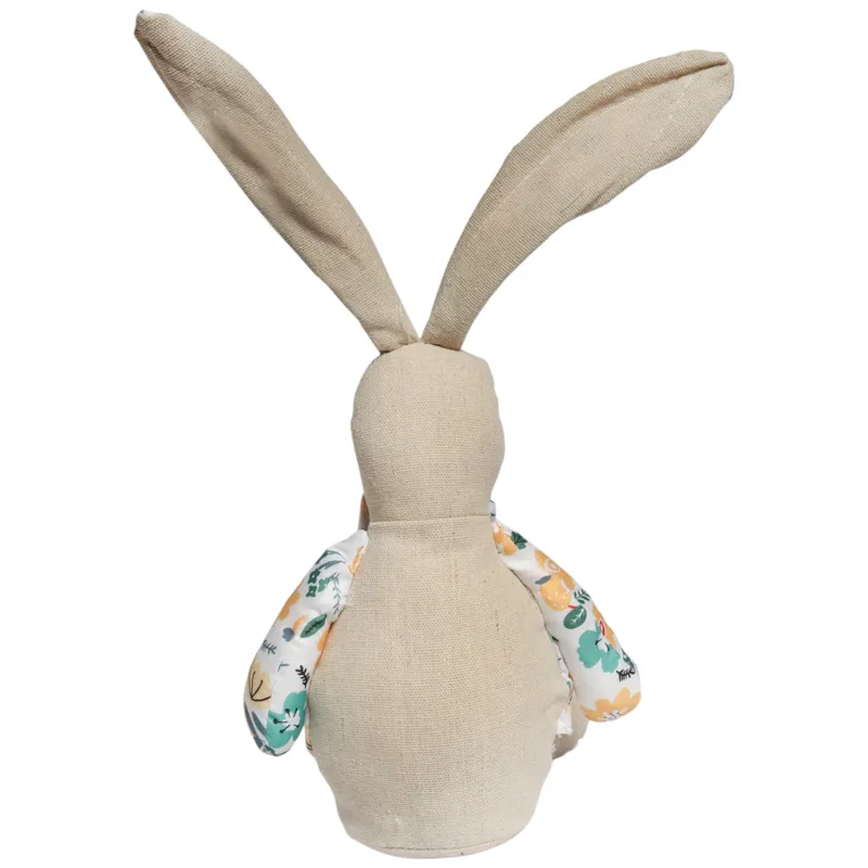 Zając Siedzący Ozdoba Wielkanocna Figurka W Ubranku W Żółte Kwiatki 36 cm