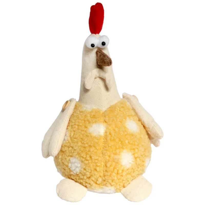 Kogut Ozdoba Z Materiału Kogut Folklor Wielkanoc 25 cm - Żółty