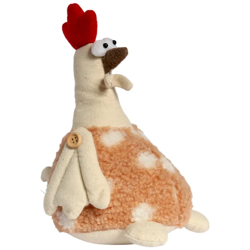 Kogut Ozdoba Z Materiału Kogut Folklor Wielkanoc 25 cm - Brązowy