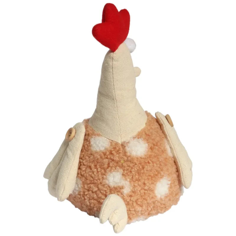 Kogut Ozdoba Z Materiału Kogut Folklor Wielkanoc 25 cm - Brązowy