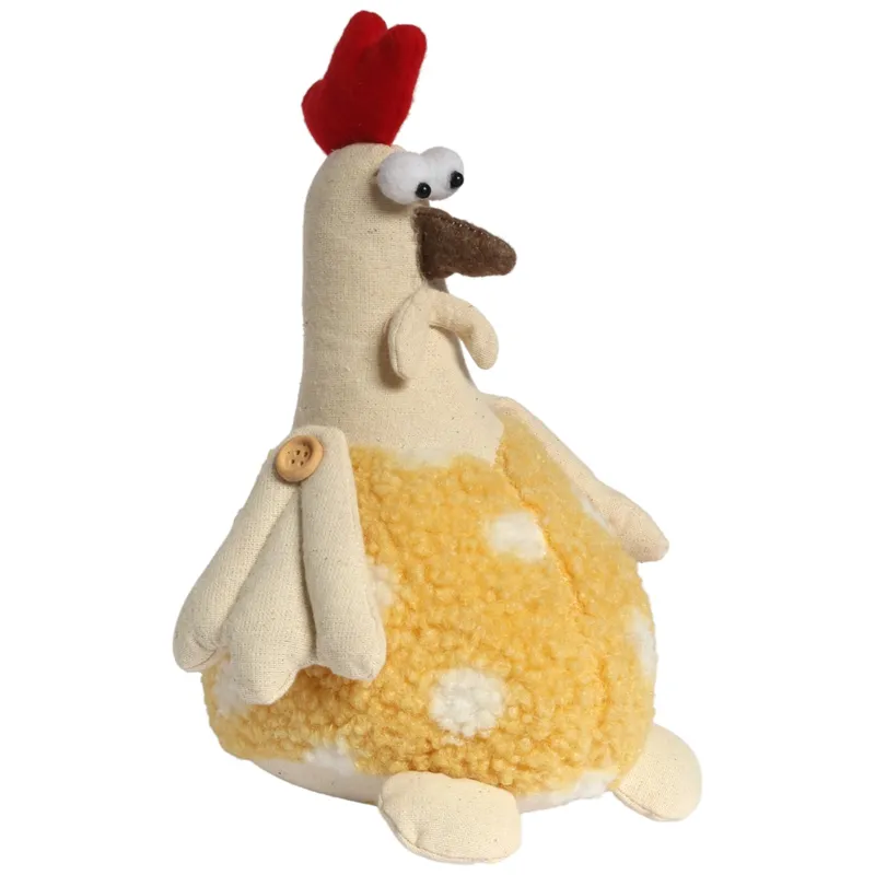 Kogut Ozdoba Z Materiału Kogut Folklor Wielkanoc 25 cm - Żółty