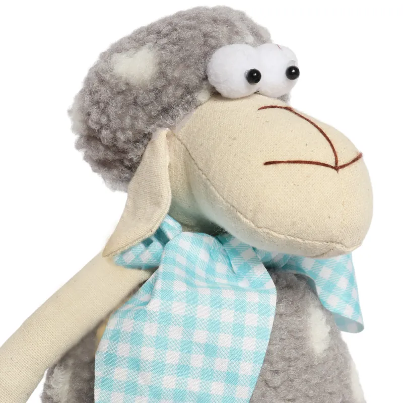Baranek Ozdoba Z Materiału Owieczka Folklor Wielkanoc 30 cm - Niebieski