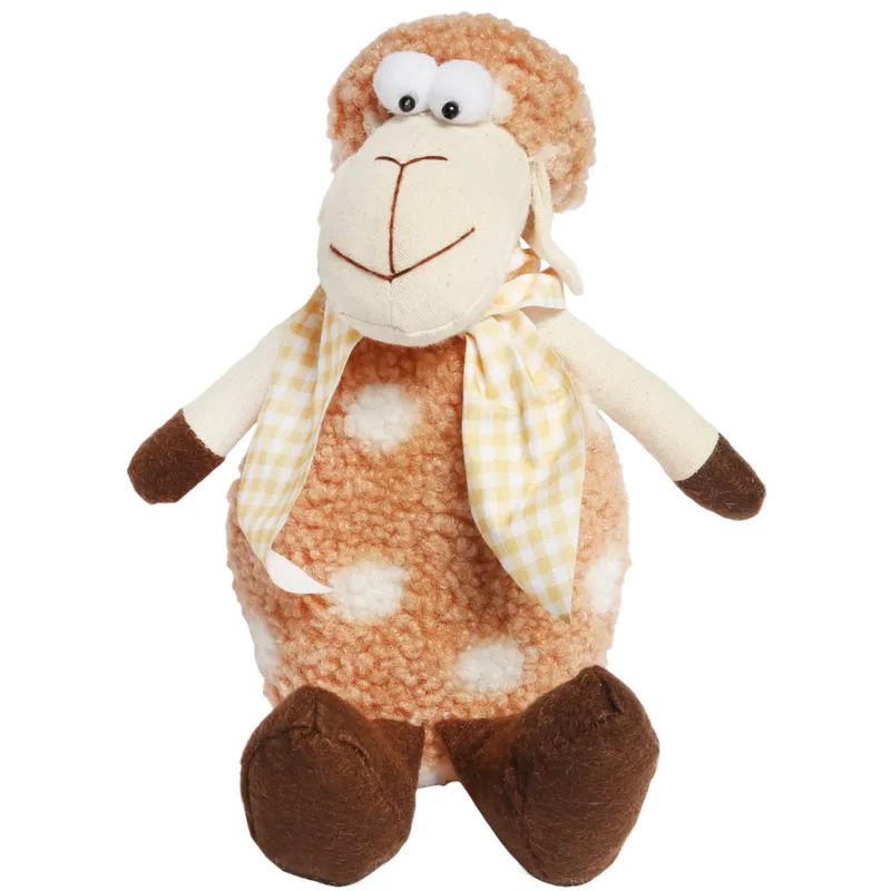 Baranek Ozdoba Z Materiału Owieczka Folklor Wielkanoc 30 cm - Brązowy