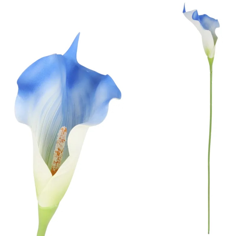 KALIA CALLA SILIKON GAŁĄZKA SZTUCZNA 67 cm - Niebieska