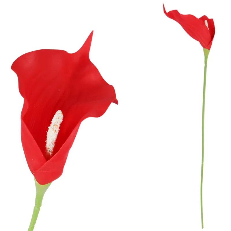 KALIA CALLA SILIKON GAŁĄZKA SZTUCZNA 67 cm - Czerwona