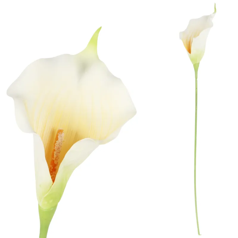 Kalia Calla Silikon Gałązka Sztuczna 67 cm - Biała