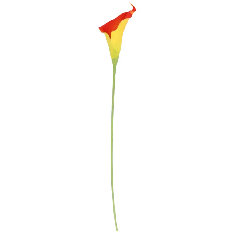 KALIA CALLA SILIKON GAŁĄZKA SZTUCZNA 67 cm - Pomarańczowo-Żółta