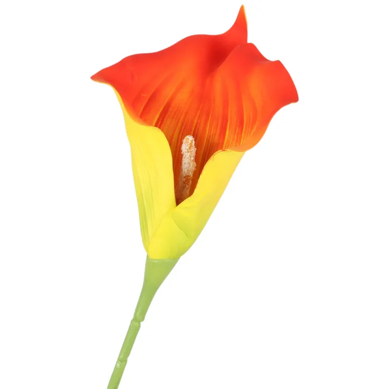 KALIA CALLA SILIKON GAŁĄZKA SZTUCZNA 67 cm - Pomarańczowo-Żółta