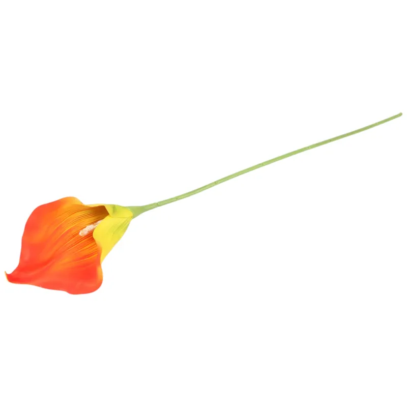 KALIA CALLA SILIKON GAŁĄZKA SZTUCZNA 67 cm - Pomarańczowo-Żółta