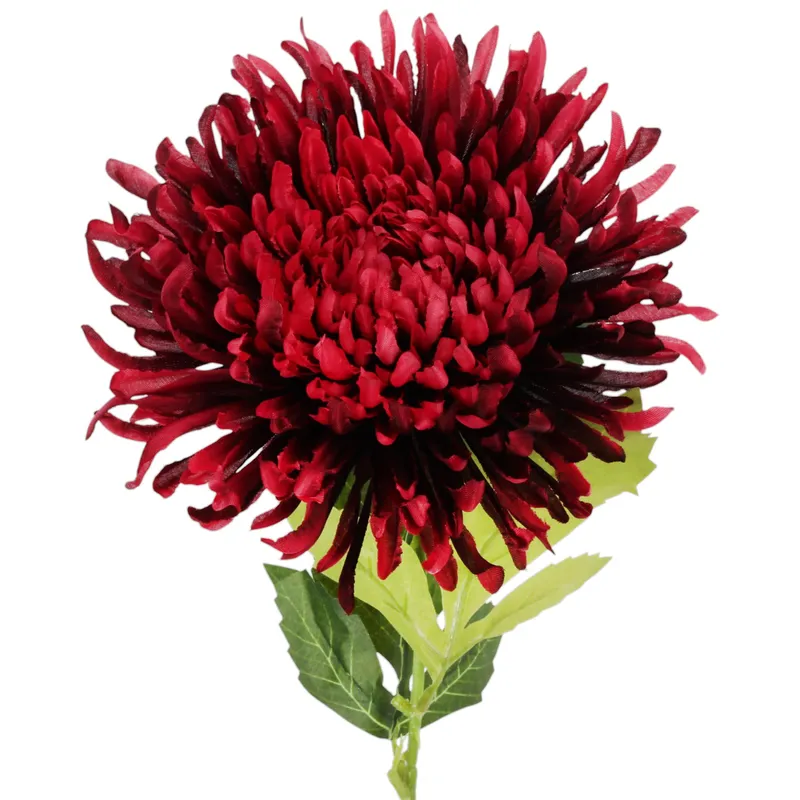 CHRYZANTEMA KWIAT SZTUCZNY Do Wazonu Ciemno 64 cm - Czerwona