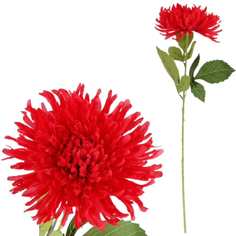 CHRYZANTEMA KWIAT SZTUCZNY Do Wazonu 64 cm - Czerwona