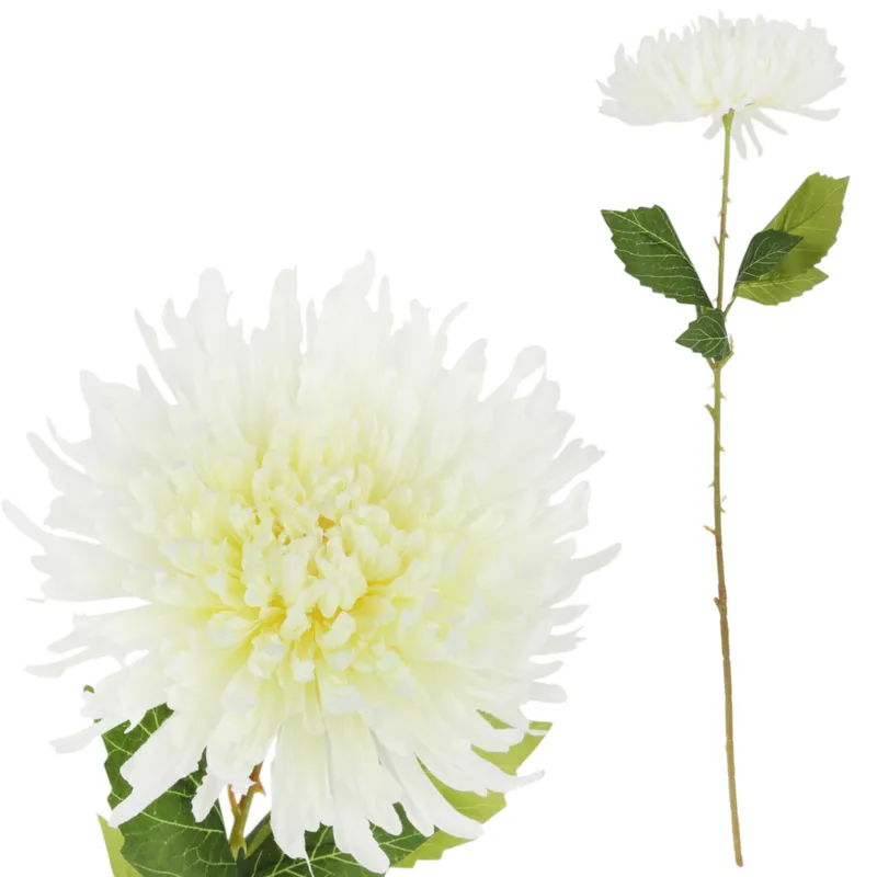 CHRYZANTEMA KWIAT SZTUCZNY Do Wazonu 64 cm - Biała