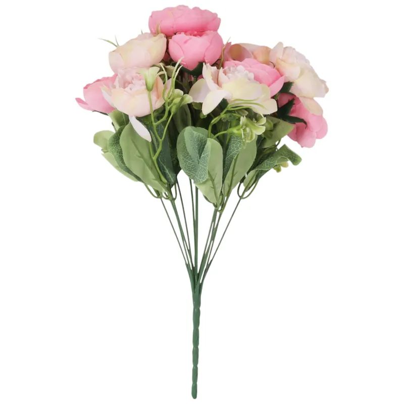 Bukiet 12 Piwonii Peonii Kompozycja Do Wazonu W Kolorach Różu 36 cm