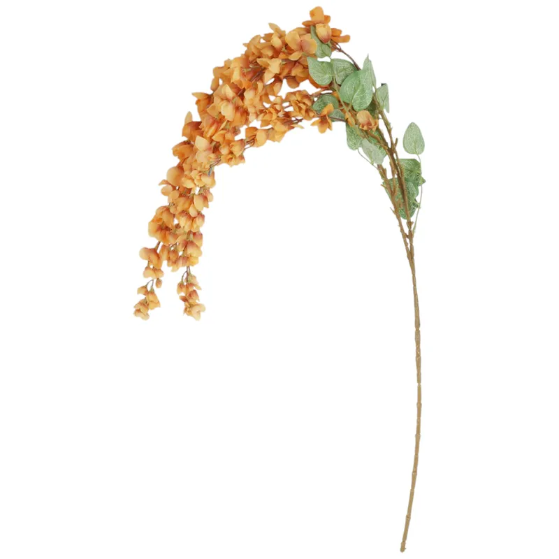 Wisteria Sztuczne Kwiaty Girlanda Glicynia Kwiaty Wiszące Balkon Taras Ślub - Pomarańczowa