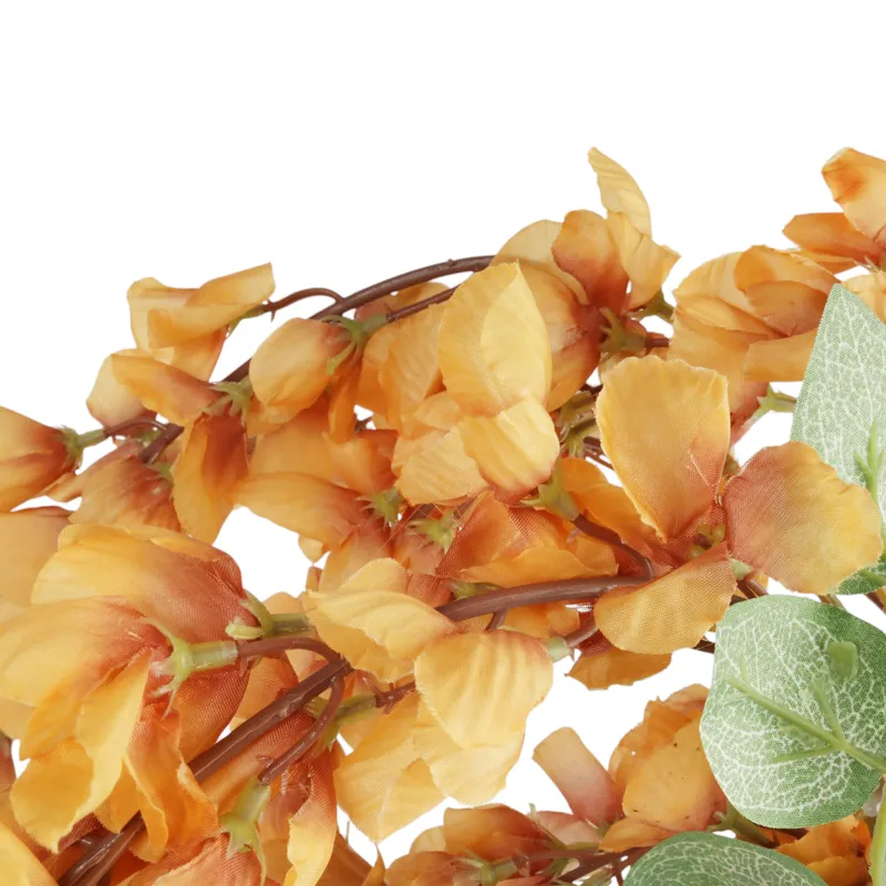 Wisteria Sztuczne Kwiaty Girlanda Glicynia Kwiaty Wiszące Balkon Taras Ślub - Pomarańczowa