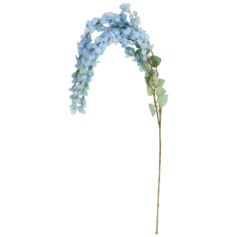 Wisteria Sztuczne Kwiaty Girlanda Glicynia Kwiaty Wiszące Balkon Taras Ślub - Niebieska