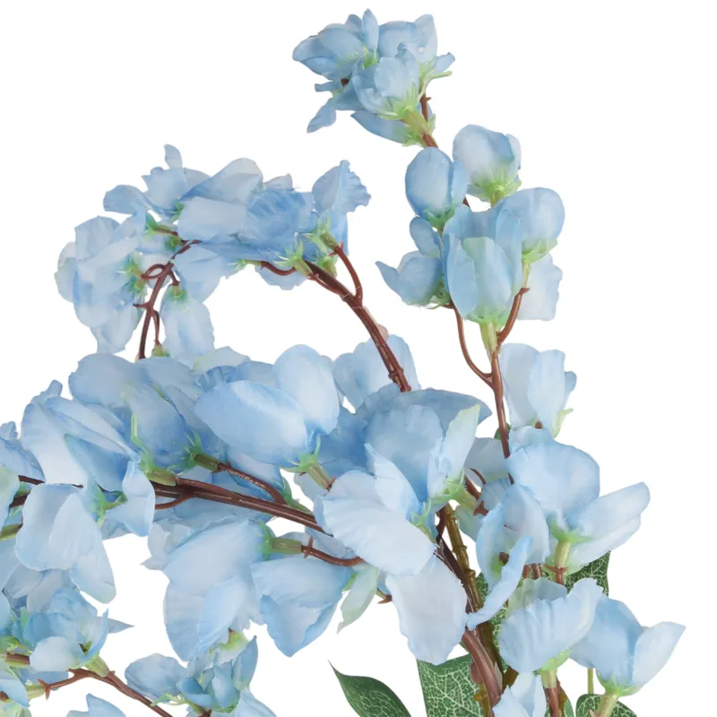 Wisteria Sztuczne Kwiaty Girlanda Glicynia Kwiaty Wiszące Balkon Taras Ślub - Niebieska