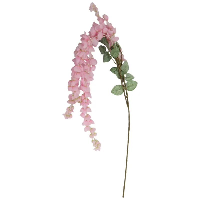 Wisteria Sztuczne Kwiaty Girlanda Glicynia Kwiaty Wiszące Balkon Taras Ślub - Różowa
