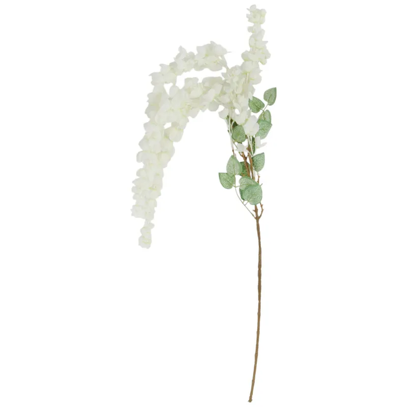 Wisteria Sztuczne Kwiaty Girlanda Glicynia Kwiaty Wiszące Balkon Taras Ślub - Biała