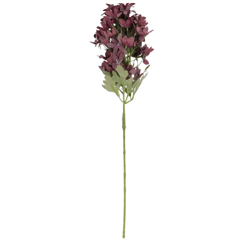 GAŁĄZKA KWIATÓW Do Wazonu HORTENSJA BUKIETOWA 58 cm - Bordowa